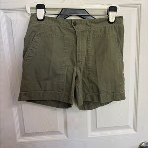 Mountain Hardwear Womens Junket Seaweed Shorts Size 6 Olive Sage Green Utility